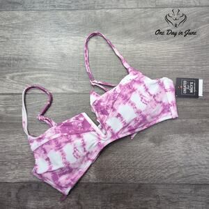 Bar III V Wire Tie Back Bikini Top Size M